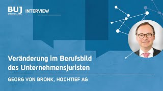 BUJ  Interview mit Georg von Bronk HOCHTIEF AG [upl. by Fante]