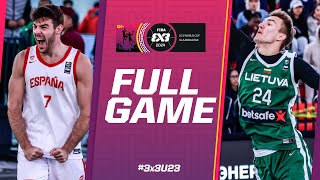 Spain 🇪🇸 vs Lithuania 🇱🇹  Men  Full 3rd Place Game  FIBA 3x3 U23 World Cup 2024 [upl. by Moore839]