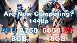 ARC A750 vs 6650 XT Benchmarks in 2024 at 1440p  Is the ARC Now Able to Compete [upl. by Cadell]