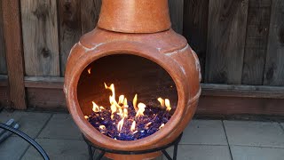 Chiminea conversion from Wood burning to gas fire [upl. by Sulihpoeht784]