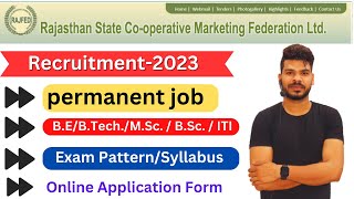 RAJFED Recruitment2023  ajasthan Cooperative Recruitment Board Jaipur [upl. by Dolan437]