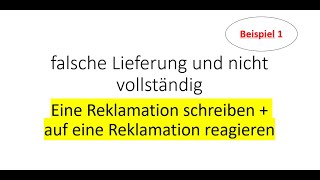 Falsche Lieferung und nicht vollständig auf eine Reklamation reagieren [upl. by Harahs]