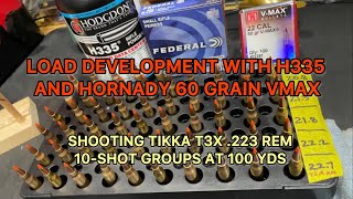 Load Development With H335 And Hornady 60 Grain VMAX [upl. by Gnoc157]