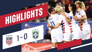 USA 10 BRAZIL SheBelieves Cup Highlights  Mar 5 2019  Tampa FL  Raymond James Stadium [upl. by Nij]