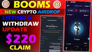 Booms Airdrop  Booms Airdrop Listing Date  Booms Airdrop Ton Withdraw  Booms Swap Ton Withdrawal [upl. by Falconer]