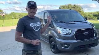 2022 FORD TRANSIT PASSENGER VAN REVIEW 12 PASSENGER EcoBoost AWD Carbonized Grey Black Wheels [upl. by Andre]