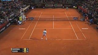 Roger Federer Rome 2015 Hot Shot vs Stan Wawrinka [upl. by Sarnoff289]