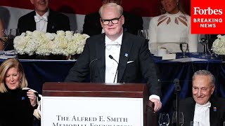 FULL REMARKS Jim Gaffigan Shows No Mercy To Democrats Or Republicans At 2024 Al Smith Dinner [upl. by Essilec]