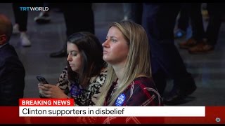 Clinton supporters in disbelief [upl. by Anwahsal]