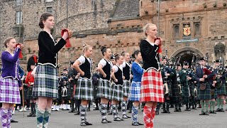 The Ceremony of Beating Retreat at Edinburgh Castle 2024  CCF  Highland Dancers and Pipes amp Drums [upl. by Lari]