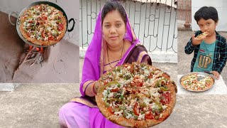 गेहूं आटे का पिज़्जाHow to make atta pizzacg blogger mamtaIndian chhattisgarh villege vlogger [upl. by Aloysia]