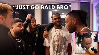 My Friends React to Me Having the Worst Hairline on YouTube [upl. by Ehcsrop]