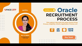 Oracle Recruitment Process  FACE Prep Placement Training Webinar 22 [upl. by Collyer]