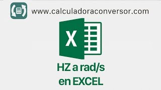 Hertz a radianes por segundo en Excel  HZ a rads [upl. by Aehtrod189]