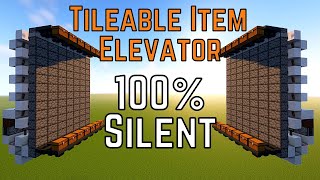 Minecraft Tutorial  Tileable Item Elevator 118  100 Silent  Storage system [upl. by Eanrahs]