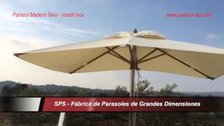 Parasol SPS Madera Teka Inox [upl. by Leuqer]