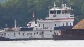 Tug and Barges on Tennessee River [upl. by Ganny]