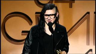 GRAMMYs Live  Skrillex accepting his FIRST GRAMMY [upl. by Pascha231]