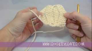 Double Crochet Tutorial 9 DC in the Back Loop Only [upl. by Sedecrem]