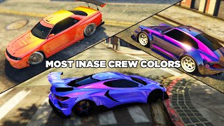 TOP 10 BEST CREW COLORS IN GTA 5 ONLINE [upl. by Arlina]