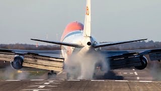 TOP 10 HARD LANDINGS  AIRBUS A380 BOEING 747 ANTONOV AN124  HD [upl. by Haberman111]