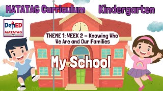 THEME 1 WEEK 2 KINDERGARTEN MATATAG CURRICULUM  KNOWING WHO WE ARE AND OUR FAMILIES MY SCHOOL [upl. by Celinda853]