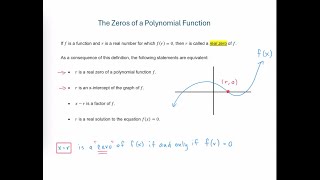 Define the Zeros of a Polynomial [upl. by Teerprah]