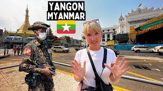 First Impressions of YANGON 🇲🇲 MYANMAR During a Civil War EXTREME [upl. by Enenaj878]