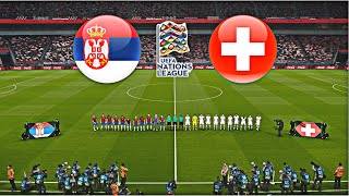 SERBIA vs SWITZERLAND  UEFA NATIONS LEAGUE 202425 [upl. by Nilra]