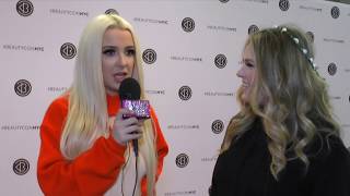 Tana Mongeau talks getting Arrested and Her Mug Shot  BeautyCon NYC Interview [upl. by Neelhtakyram647]