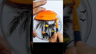 Acrylic scenery Painting for Beginners  StepbyStep Art Tutorial shorts painting [upl. by Zamir]