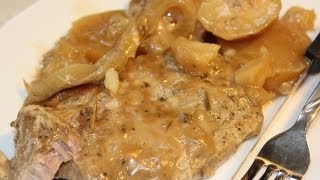 Crockpot Pork Chops Slow Cooker [upl. by Enyale]