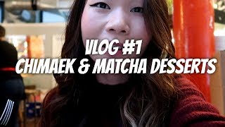 Chimaek Matcha Desserts amp April Skin Cushion Foundation Review  VLOG 1 [upl. by Ermengarde]