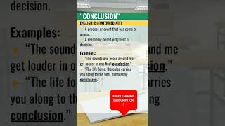 CONCLUSION B1 Intermediate Meaning Sentence example and Practice [upl. by Jerome23]