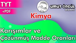 Kimya  TYT  10Sınıf  Karışımlar ve Çözünmüş Madde Oranları  PDF [upl. by Mann602]