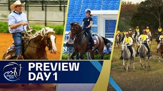 Dressage Endurance amp Reining on Day 1  Preview  FEI World Equestrian Games [upl. by Seligman]