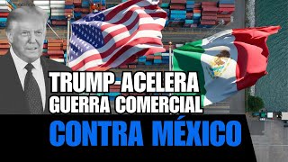 Trump acelera guerra comercial contra México contralíneatv news trump [upl. by Estevan]