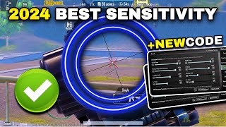 PUBG MOBILE SENSITIVITY SETTINGS 2024🔥NEW SENSITIVITYCODE￼☑️ [upl. by Trista]