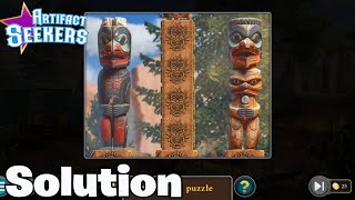 Artifact Seekers  Mini Game Puzzle 32 wooden totem  Solution [upl. by Hesper]