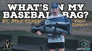 What’s In My Baseball Bag Ft MAX CLARK A Class Of 2023 Outfielder Committed To Vandy  Summer Bag [upl. by Eiggam656]