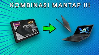 TUTORIAL CARA PASANG SSD DI ACER TRAVELMATE P214 SERIES  JADI MAKIN KENCENG PAKAI SSD [upl. by Ahsiei]