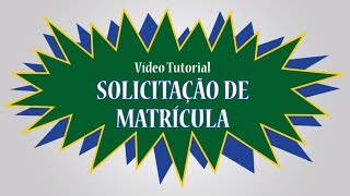 Solicitação de Matrícula na UFRRJ [upl. by Reniti]