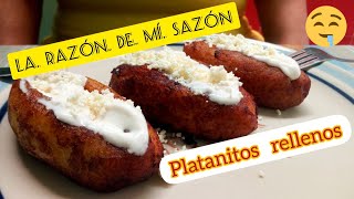 COMO HACER PLATANITOS RELLENOS DE QUESO PLATANITOSRELLENOS Antojitos 1 [upl. by Arivle380]