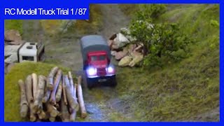 RC Truck Trial 187 RC KRAZ255 187 RC Trial 187 Diorama H0 [upl. by Kemppe577]