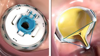 Mitral valve replacement technology  3D animation [upl. by Nauj]