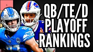 Fantasy Football Playoff Rankings Tier List  QBs TEs amp DST [upl. by Ninehc200]