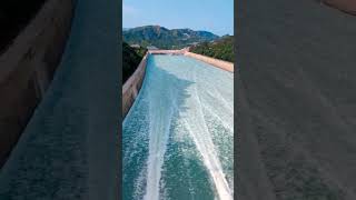 Tarbela Dam service spillway opening 2024 exploretarbela explorethebeautyofnature kpk beauty [upl. by Ythomit509]