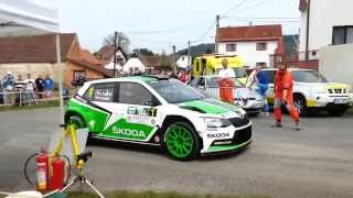 Škoda Fabia R5 start Rally Šumava 2015 [upl. by Desdee]