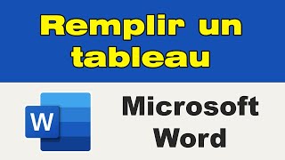 Comment faire un remplissage sur Word [upl. by Annawit]