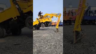 like Truckmounted Crane and Digger Integrated MachineMultifunctional busy at both ends P6382 [upl. by Notxap]